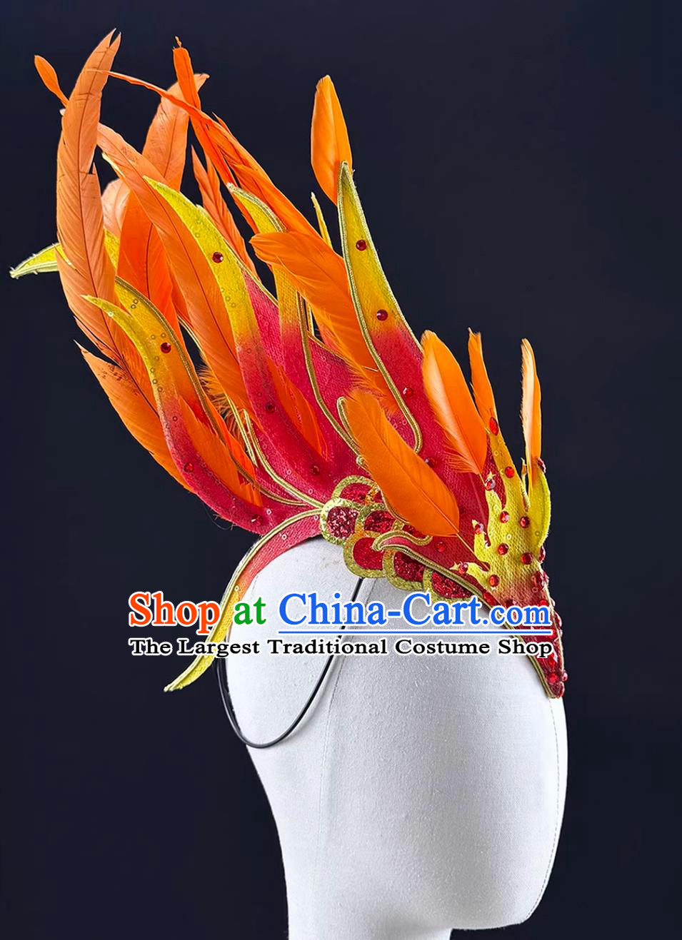 Phoenix Singing At Sunrise Dance Headdress Stage Dance Performance Phoenix Crown