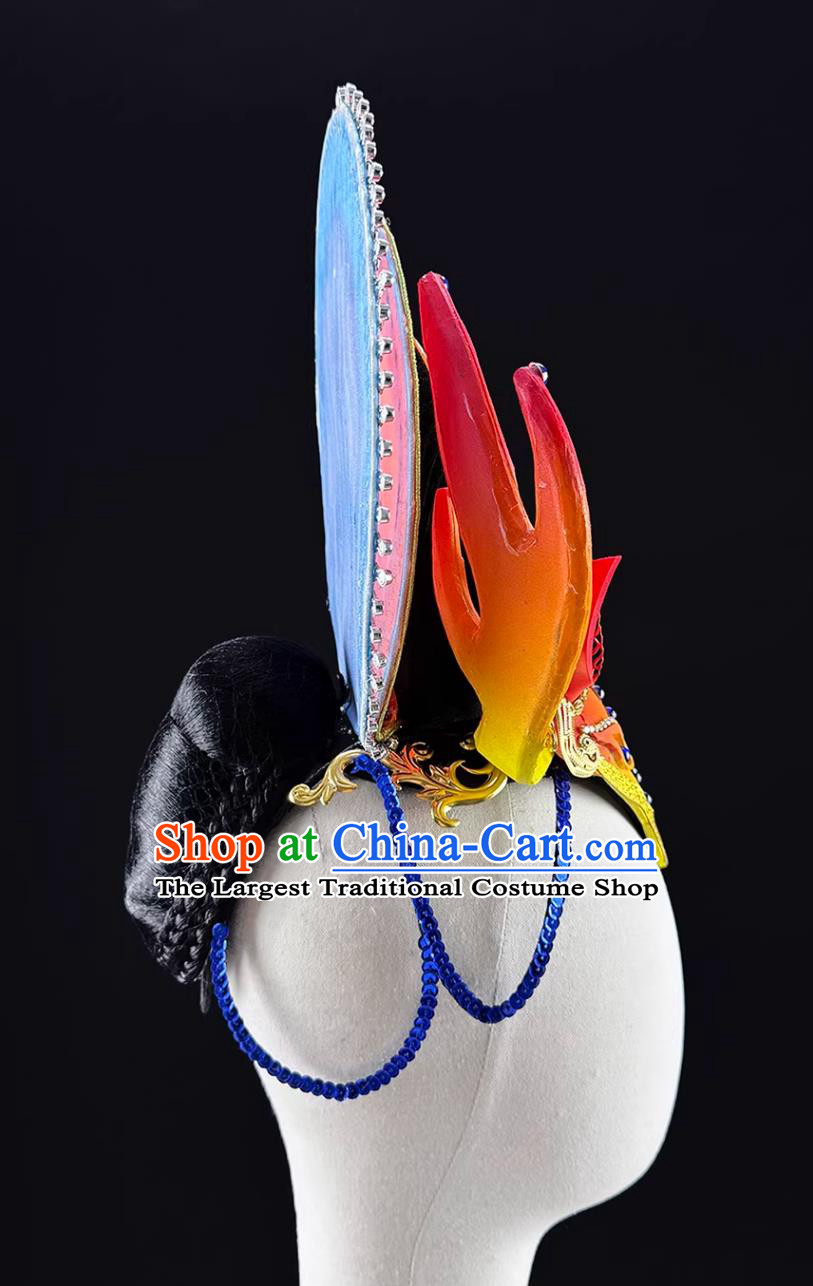 Classical Dunhuang Feitian Dance Divine Deer Headdress Children Stage Performance Headpiece