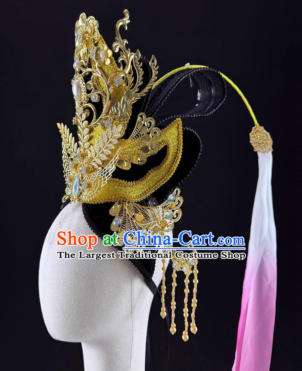 Opening Dance Performance Headdress Grand Tang Dynasty Beauty Headpiece Chinese Hanfu Headwear