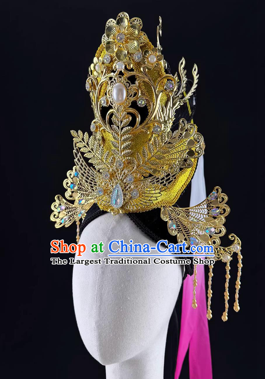 Opening Dance Performance Headdress Grand Tang Dynasty Beauty Headpiece Chinese Hanfu Headwear