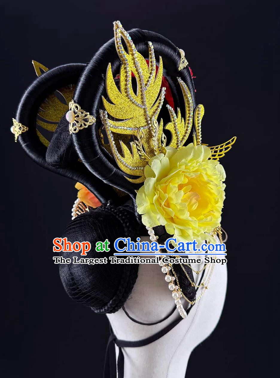 Chinese Classical Twelve Flower Goddesses Tang Dynasty Imperial Consort Headdress Hairpin Hanfu Dance Performance Headpieces