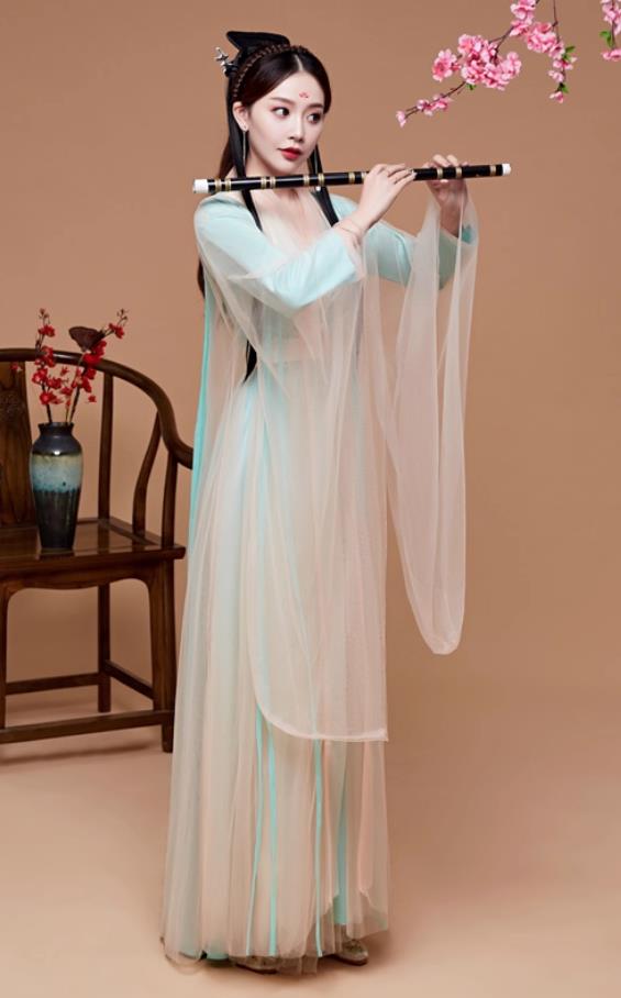 Ancient Hanfu Women Classical Dance Performance Costume Traditional Chinese Fairy Dress