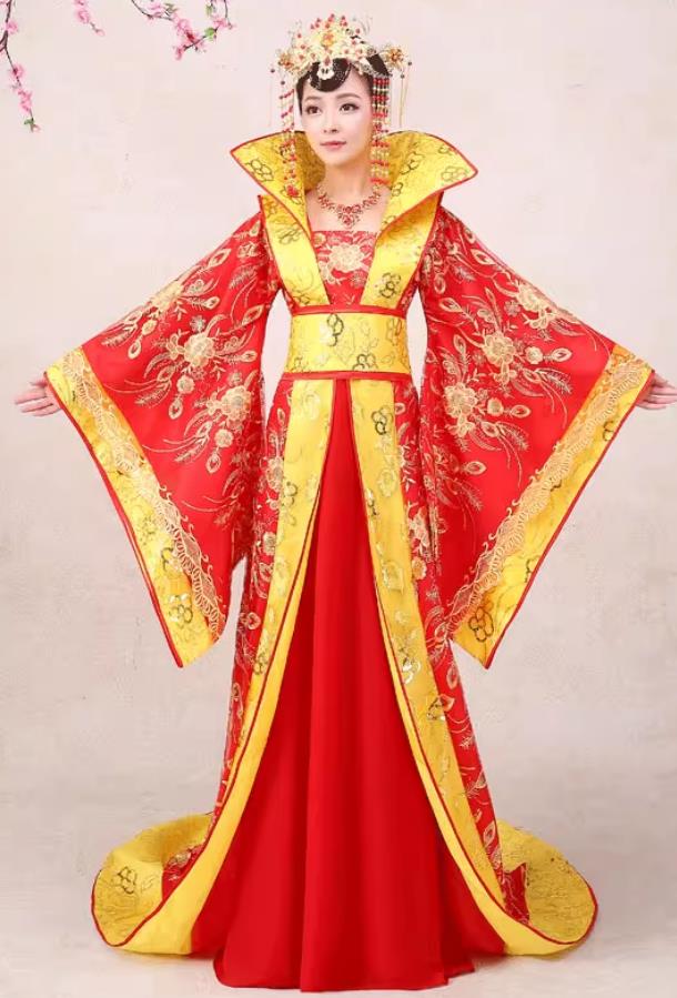 Red Tang Dynasty Princess Hanfu Ancient Chinese Imperial Consort Costume Women Grand Sleeve Dress