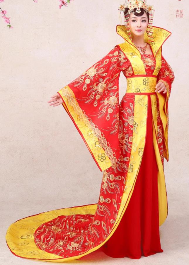 Red Tang Dynasty Princess Hanfu Ancient Chinese Imperial Consort Costume Women Grand Sleeve Dress
