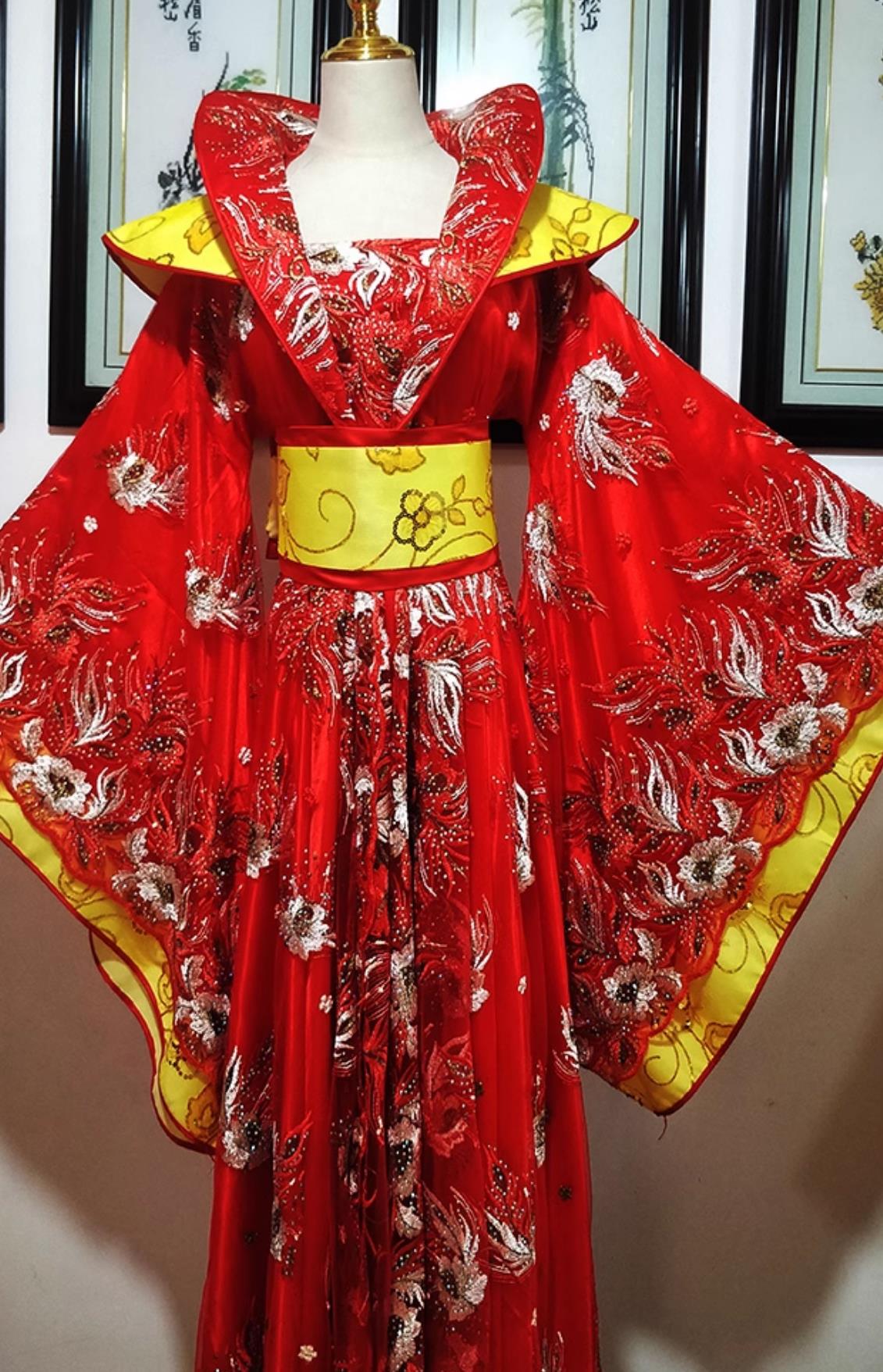 Ancient Chinese Imperial Consort Red Dress Tang Dynasty Princess Costume Women Traditional Large Sleeve Hanfu