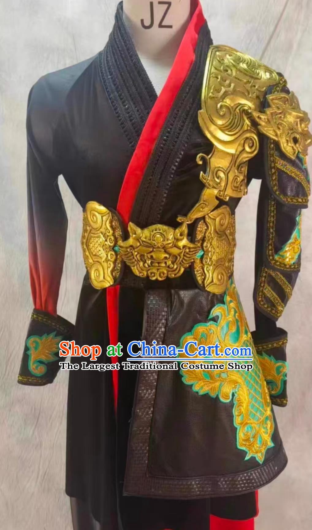 Spring Festival Gala Door Gods Dancewear Traditional Chinese Dance Costume Loong Quan Dance Clothing