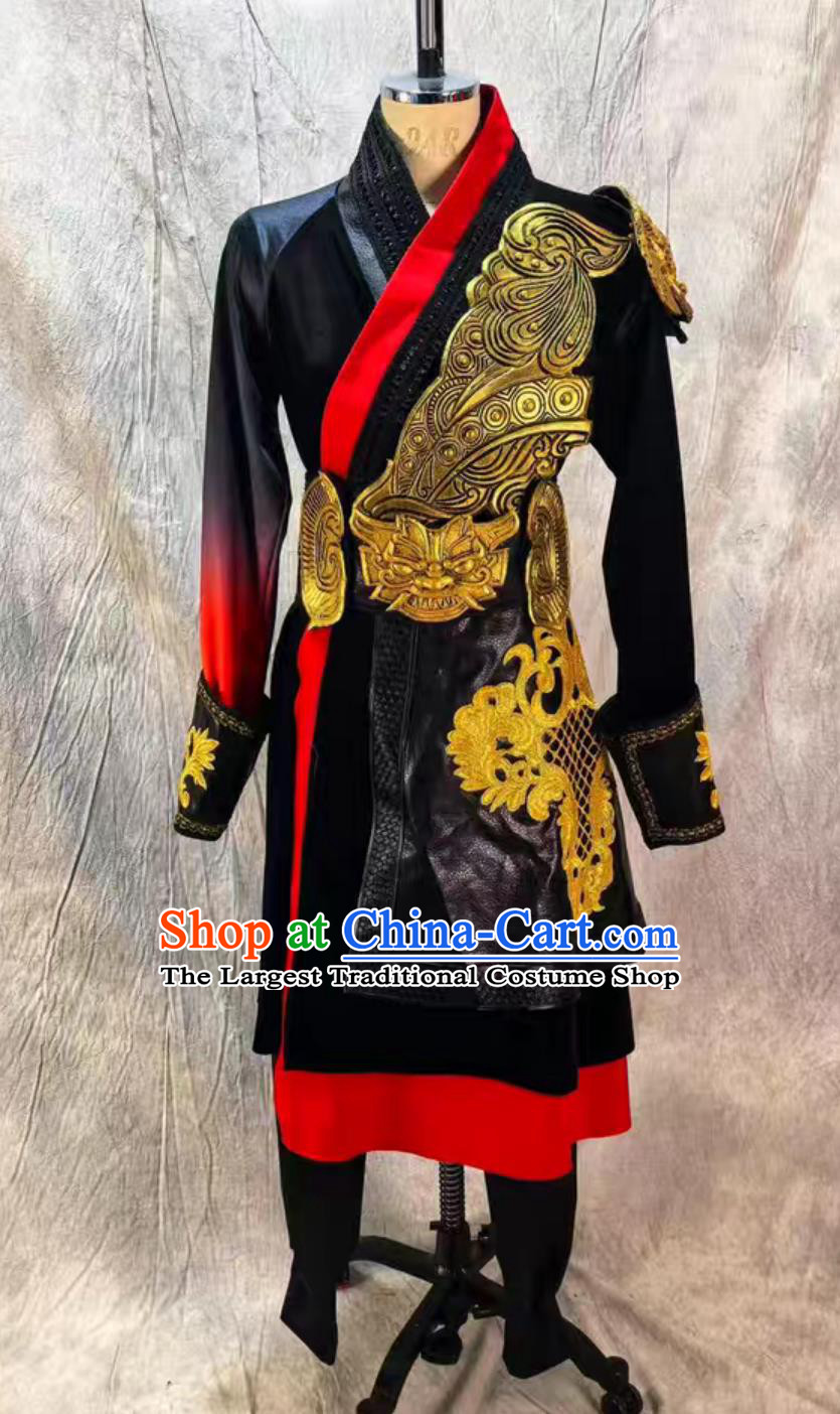 Loong Quan Drum Dance Clothing Spring Festival Gala Door Gods Dancewear Traditional Chinese Dance Costume