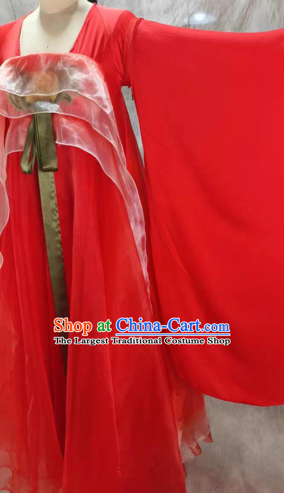 Hairpin Flower Scroll Dance Costume Red Hezi Dress Traditional Da Xiu Shan Hanfu Chinese Classical Dance Attire