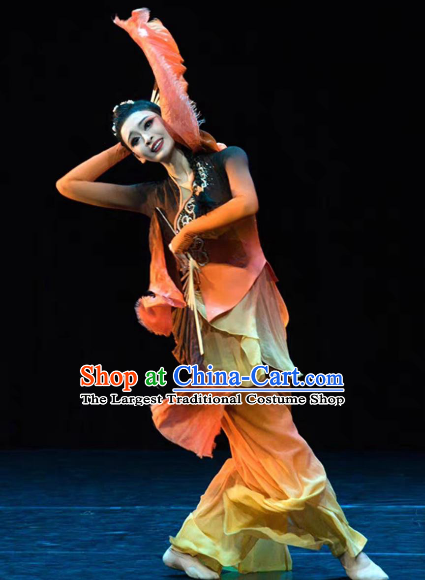 Chinese Yangge Dance Outfit Classic Dance Costume Women Elegant Fan Dance Yangko Clothing