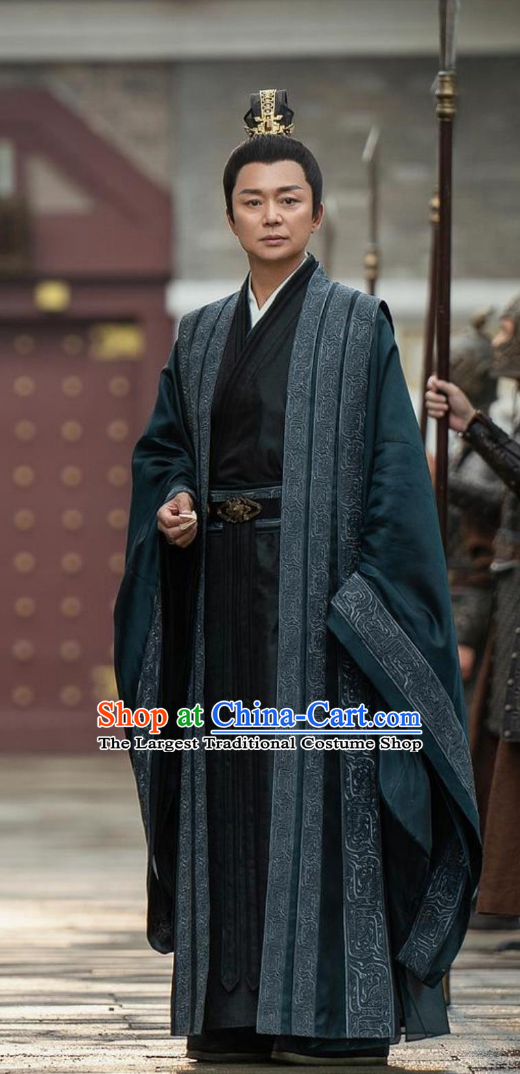 Chinese Ancient Official Clothing Traditional Elder Male Hanfu TV Series Guardians of the Dafeng Minister Wei Yuan Costume