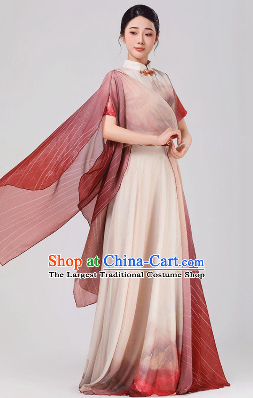 Women Choir Performance Outfit Competition Poetry Recital Stage Costume Host Dress