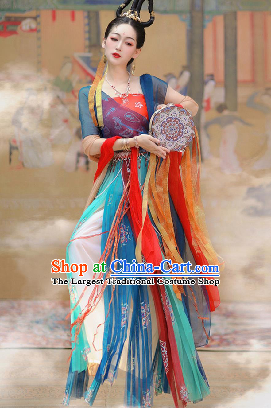 Women Exotic Dance Dress Dunhuang Feitian Dance Costume Western Region Dance Princess Classical Fairy Performance Outfit