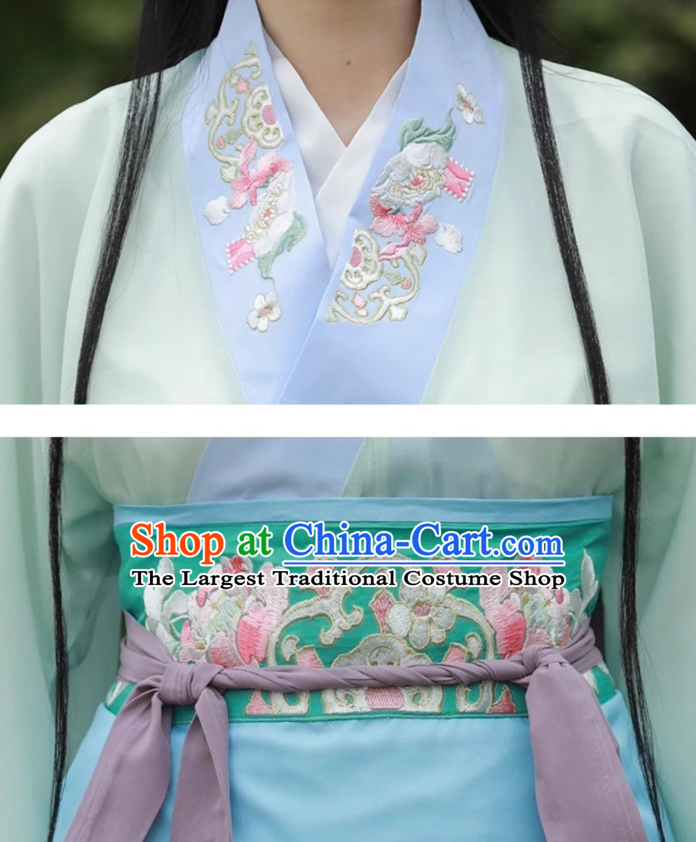 Wei Jin Style Hanfu Women Wei Shang Cross Collar Ru Qun Ancient Chinese Costumes Complete Set