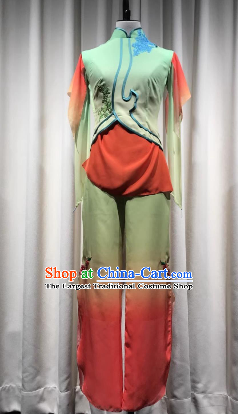 Chinese Folk Dance Lotus Award Costume Grandma Field Outfit Northeast China Yangko Dance Performance Attire