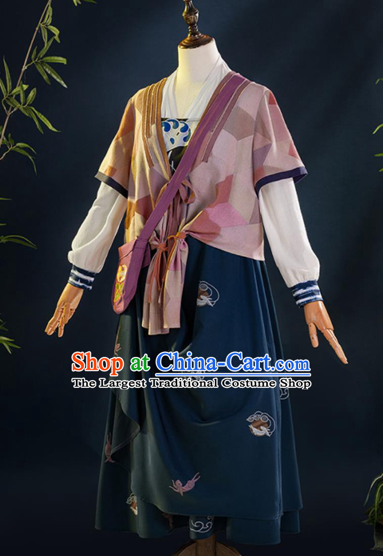 YanYun Sixteen Tones Zhou Hongxian Cos Hanfu Chinese Female D Game Outfit