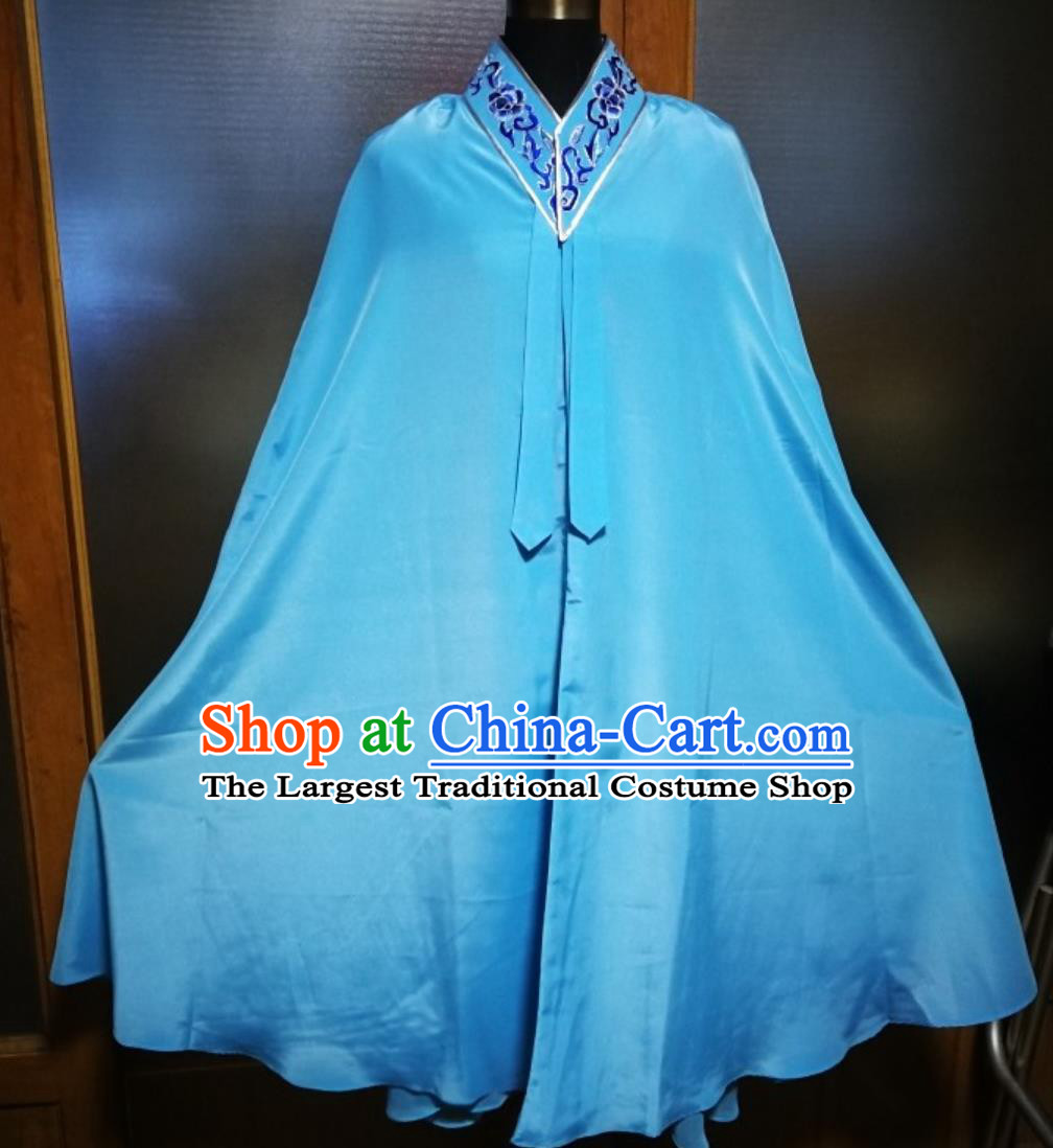 Chinese Opera Costume Young Lady Cape Ancient Princess Blue Clothing