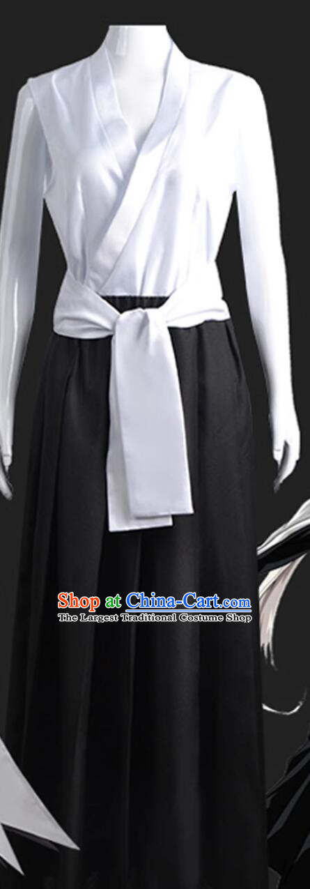 Bleach Cosplay Kurosaki Ichigo Costume Bankai Cape Robe Anime Outfit Full Set