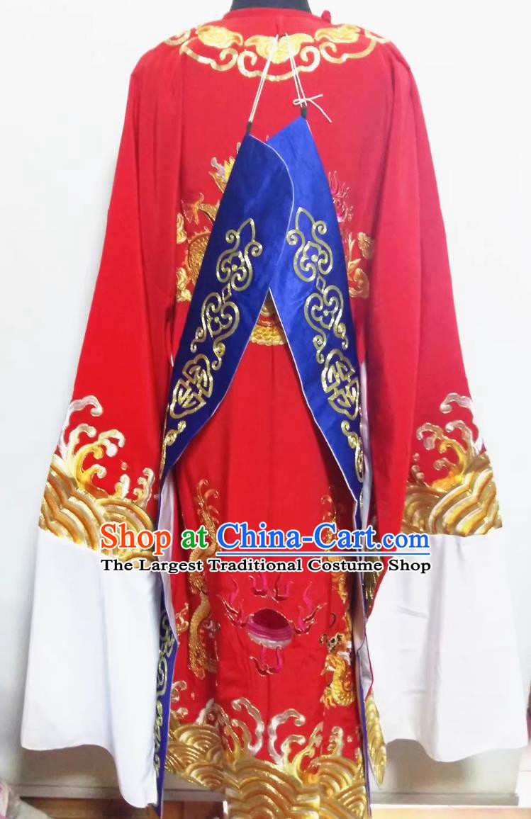 Embroidered Red Robe Chinese Peking Opera Costume Xiaosheng Garment Number One Scholar Official Gown
