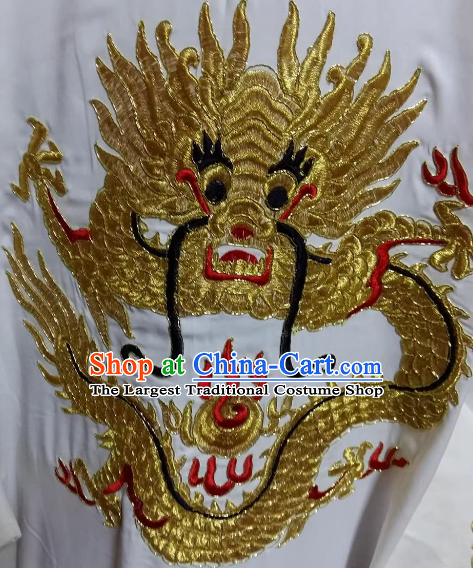 Chinese Opera Costume Xiaosheng Dragon Robe Peking Opera Gold Thread Embroidered Garment Scholar Official Gown