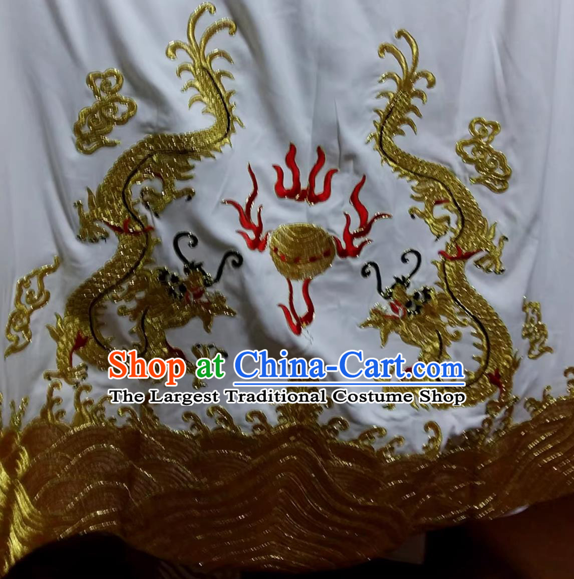 Chinese Opera Costume Xiaosheng Dragon Robe Peking Opera Gold Thread Embroidered Garment Scholar Official Gown