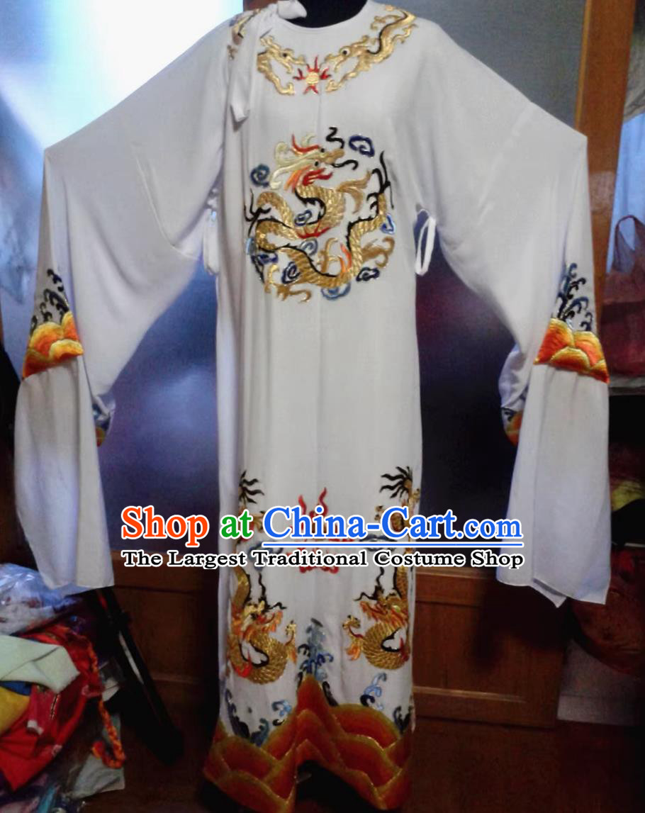 Chinese Opera Xiaosheng Dragon Robe Gold Thread Embroidery Python Robe Official Gown
