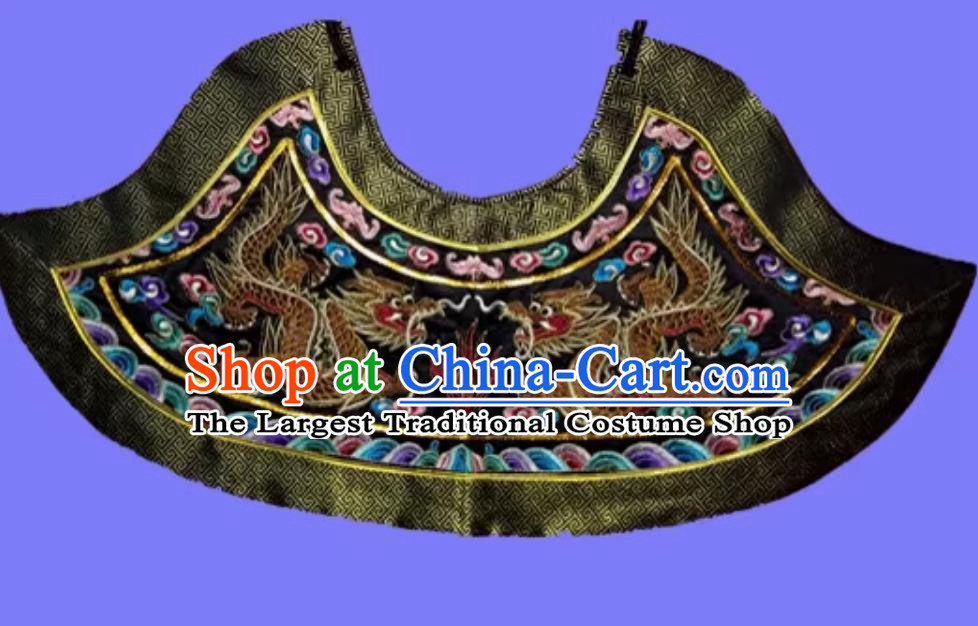 Chinese Opera Costume Film Prop Qing Dynasty Dragon Cloud Shoulder Cape