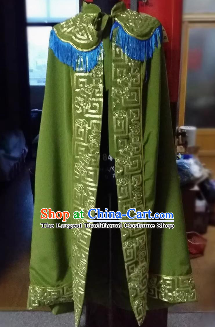 Chinese Beijing Opera Costume Lao Dan Outfit Fully Gold Embroidered Edge Cape