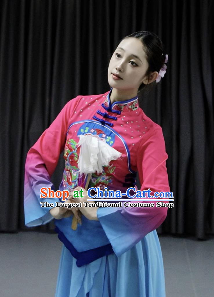 Jiaozhou Yangko Dance Costume Northern Shaanxi Celebration Female Classical Dance Outfit Fan Dance Attire