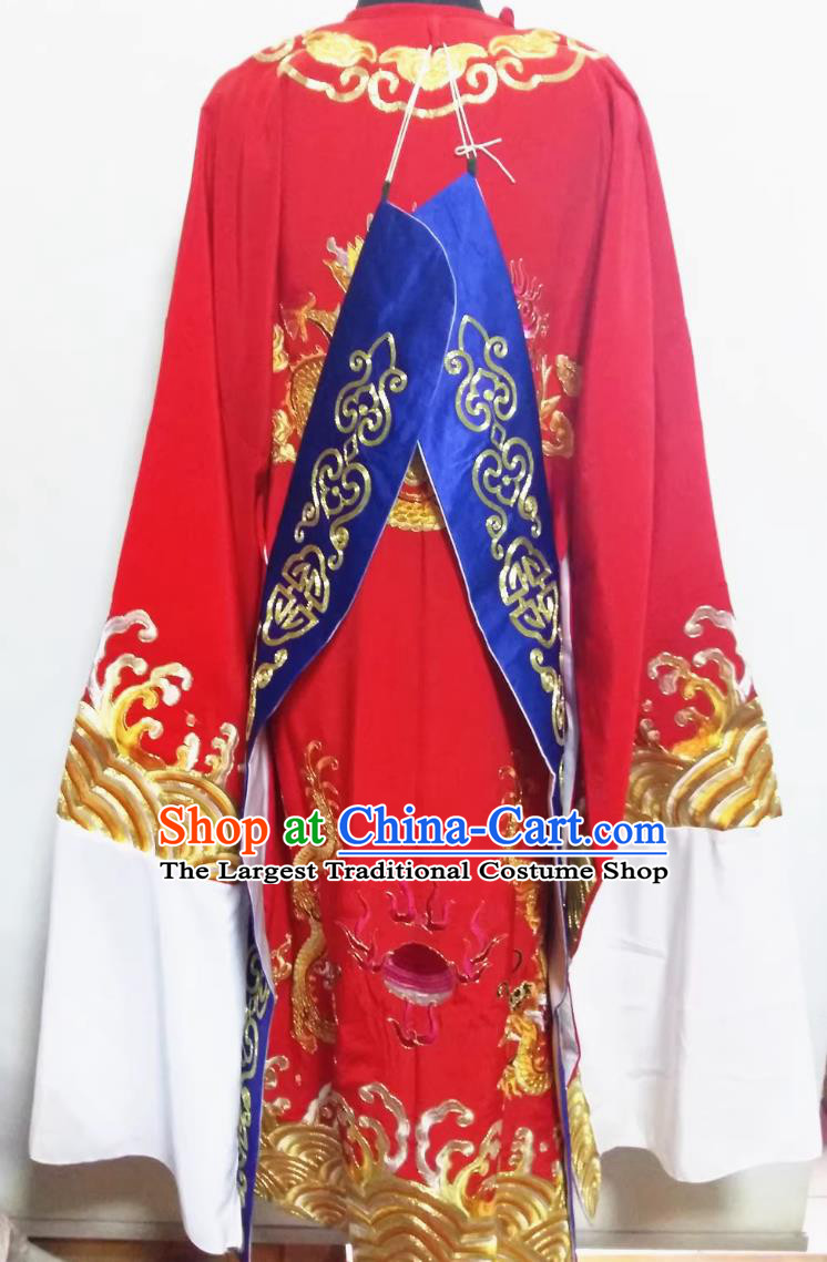Red Scholar Official Gown Chinese Peking Opera Costume Xiaosheng Dragon Robe Yue Opera Clothing