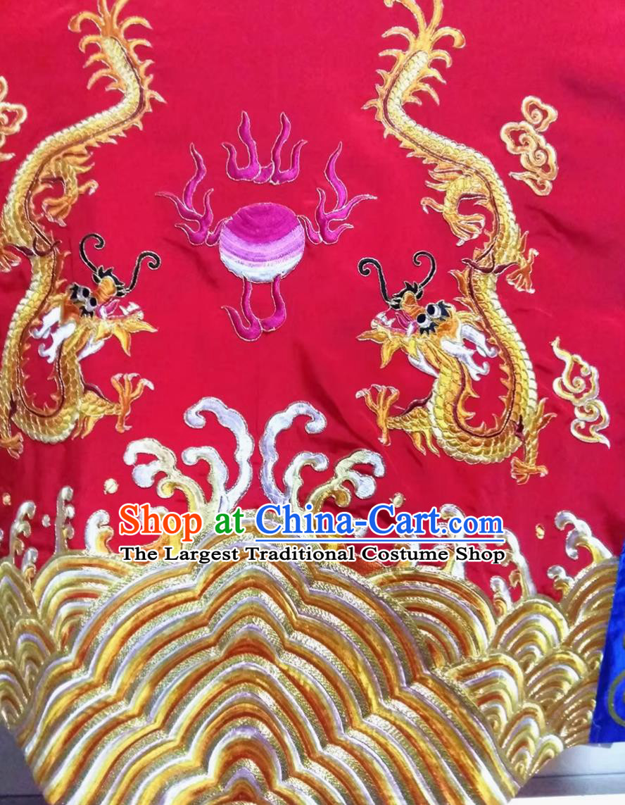 Red Scholar Official Gown Chinese Peking Opera Costume Xiaosheng Dragon Robe Yue Opera Clothing