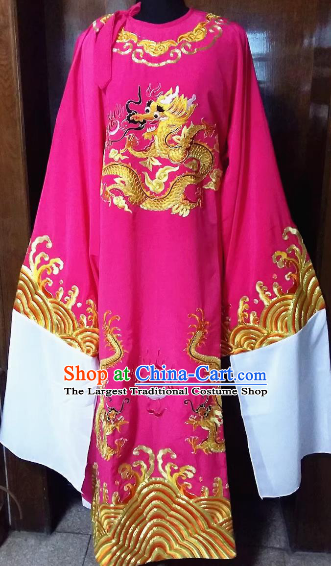 Yue Opera Clothing Pink Scholar Official Gown Chinese Peking Opera Costume Xiaosheng Dragon Robe