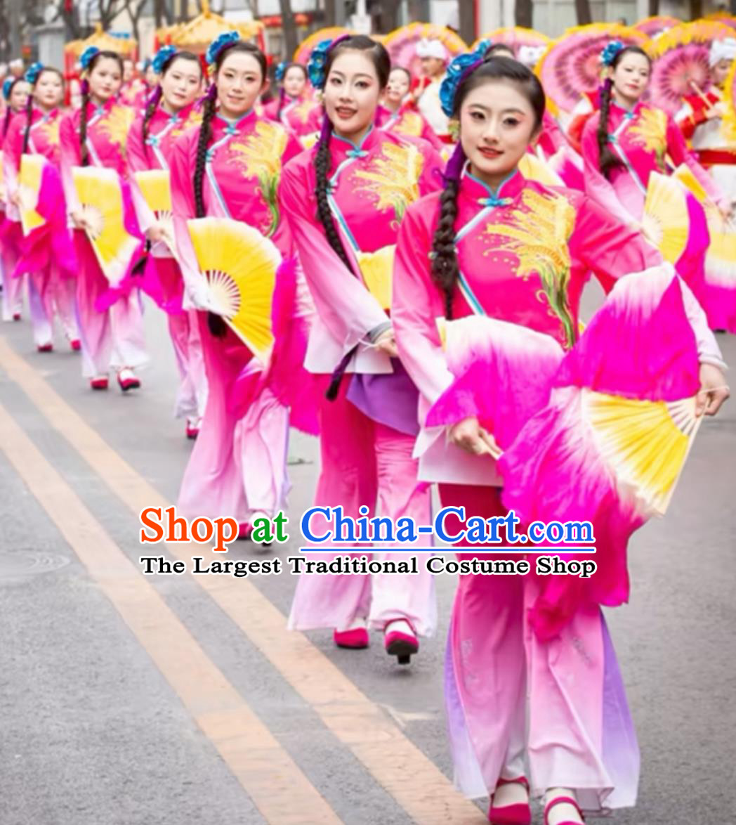 Shaanbei Yangko Mizhi Girl Dance Garment Chinese New Year Festive Yangko Costume Women Yangko Competition Performance Outfit