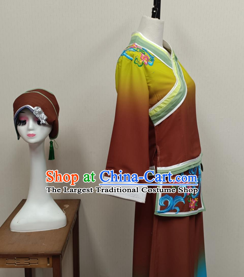 Chinese Performance Costume Dance Outfit Women Group Dance Tea Picking Classical Dance Clothing