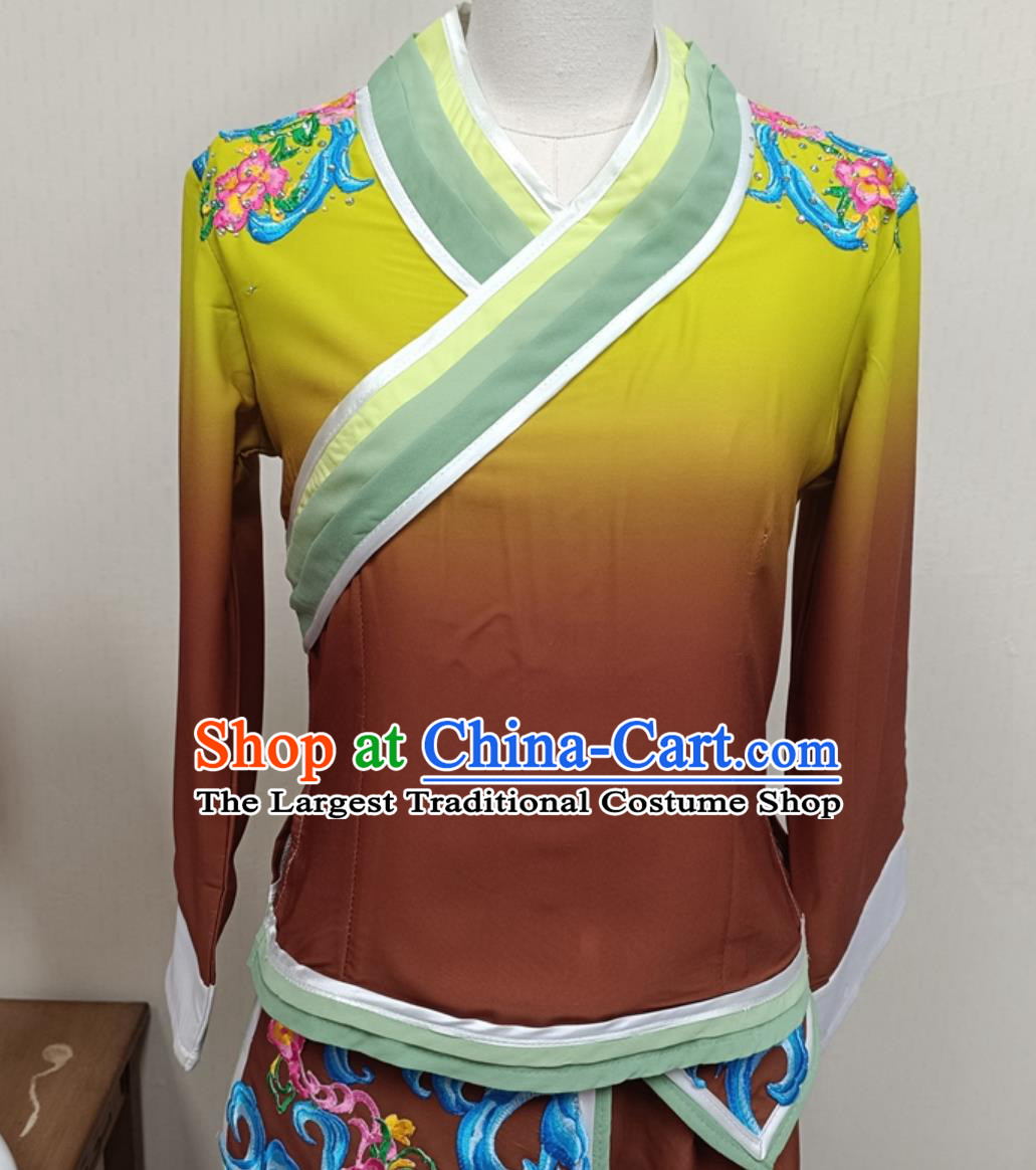 Chinese Performance Costume Dance Outfit Women Group Dance Tea Picking Classical Dance Clothing