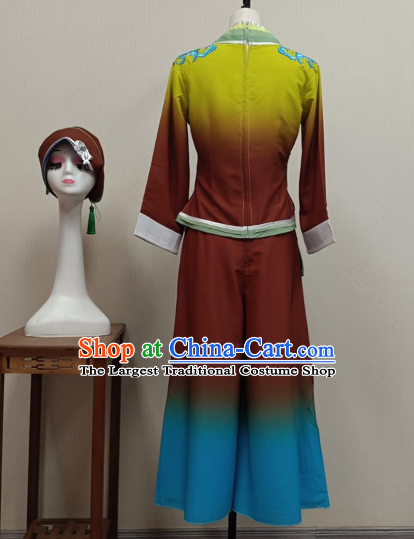 Chinese Performance Costume Dance Outfit Women Group Dance Tea Picking Classical Dance Clothing