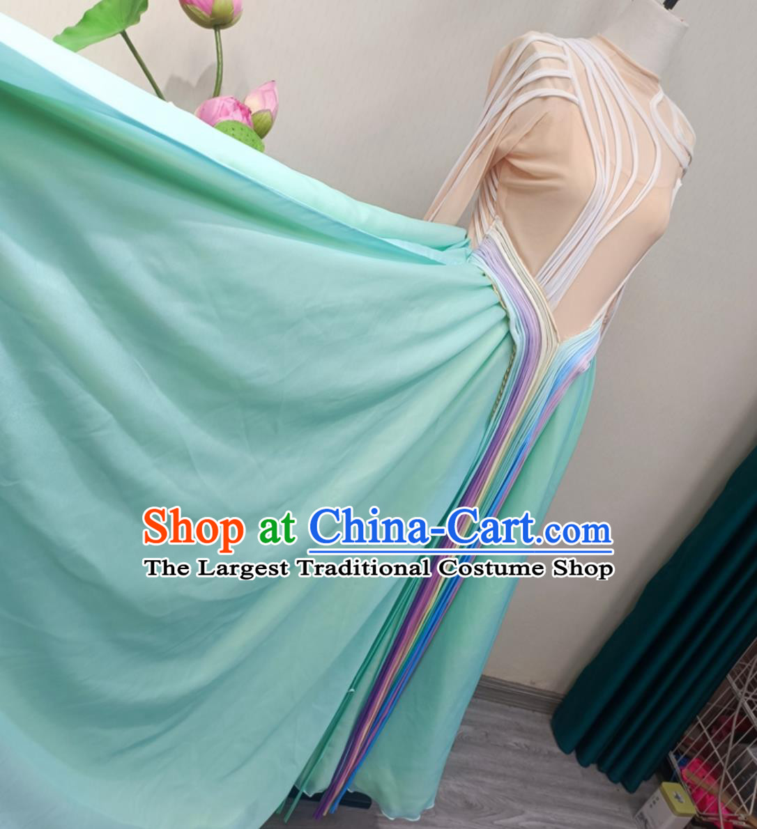 Classical Dance Modern Dance Chinese Seasons Spring Weaving Colorful Dance Dress Opening Dance Performance Costume