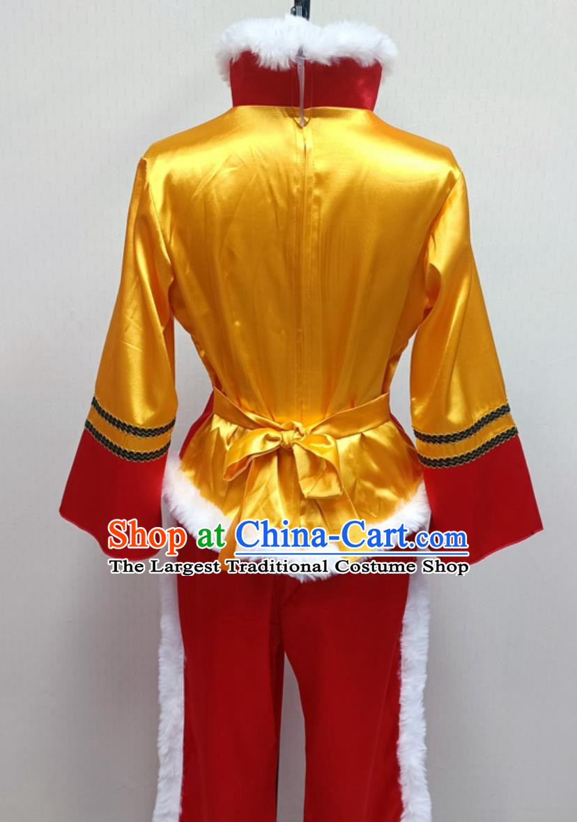 Drum Dance Costume Chinese Style Red Lantern Annual Gala Clothing Fan Dance Yangko Performance Outfit
