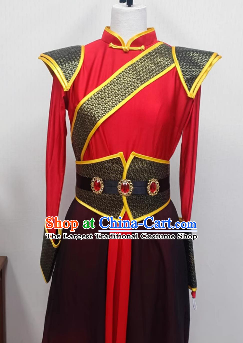 Classical Dance Costume Chinese Knight Style Ancient Gown Women Hanfu Wuxia Huo Yuanjia Sword Dance Outfit