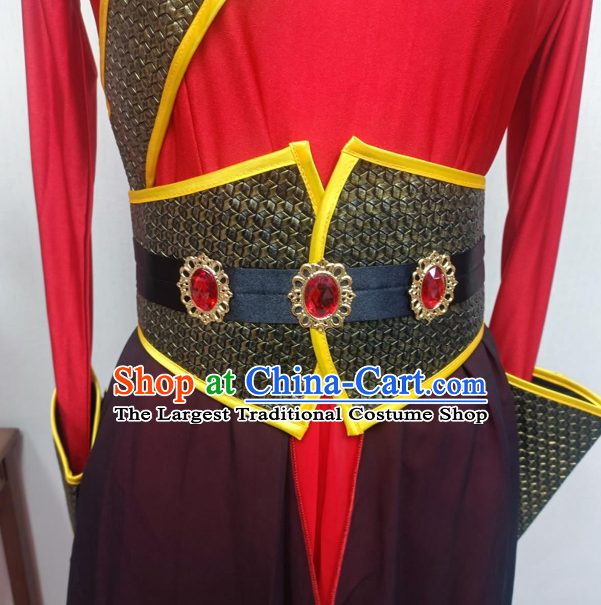 Classical Dance Costume Chinese Knight Style Ancient Gown Women Hanfu Wuxia Huo Yuanjia Sword Dance Outfit