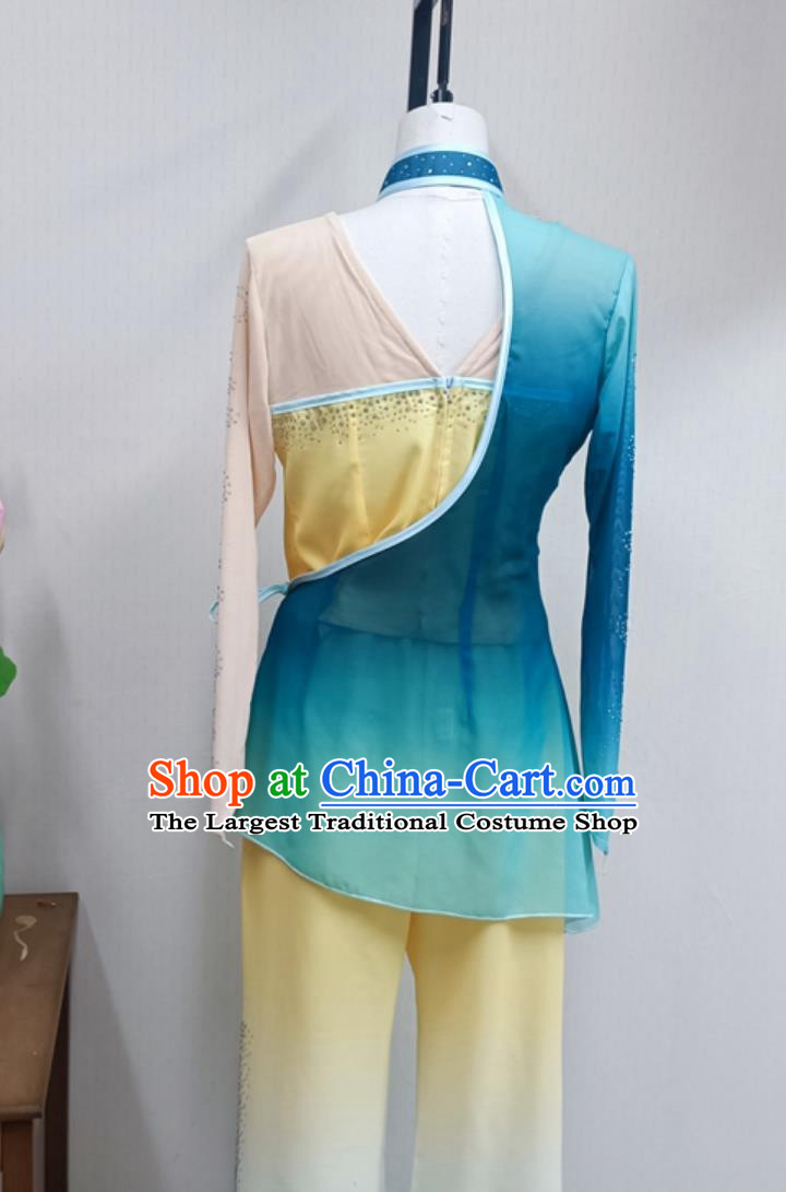 Jiaozhou Yangko Fan Dance Stage Performance Costume Chinese Dance Folk Dance Outfit