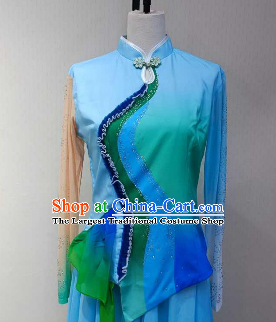 Lotus Award Classical Dance Lingnan Rain Alley Premium Dance Costume Chinese Umbrella Dance Women Group Performance Outfit