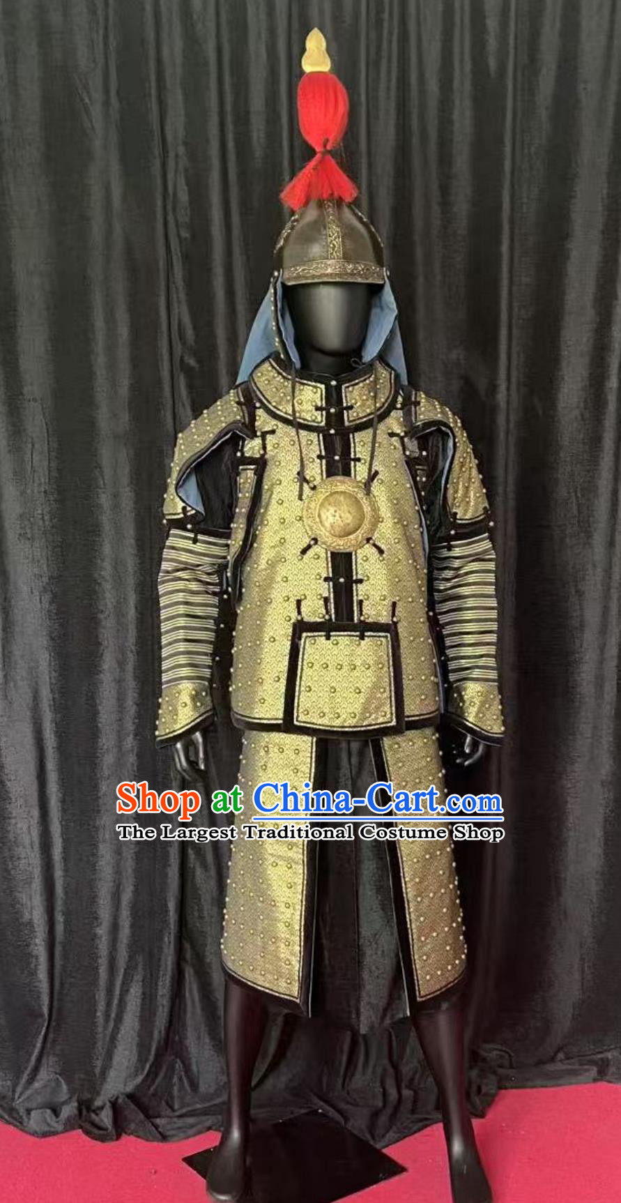 Manchu Eight Banner Nobility Armor Suit Chinese Qing Dynasty Warrior Armor Film Performance Costume