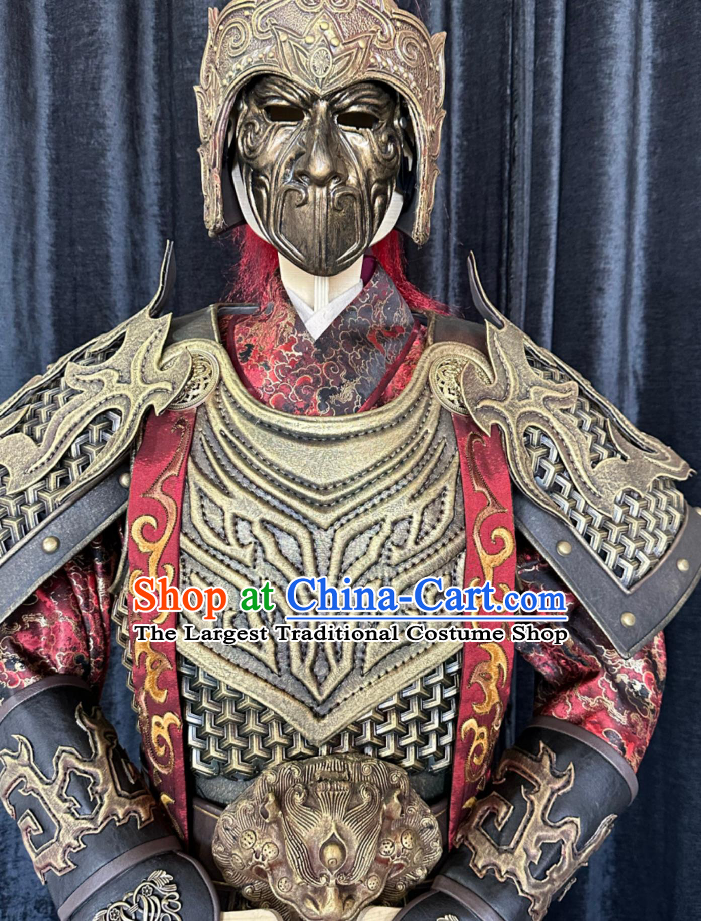 Ancient General Armor War Robe Song Dynasty Armor Traditional Chinese Soldier Performance Costume