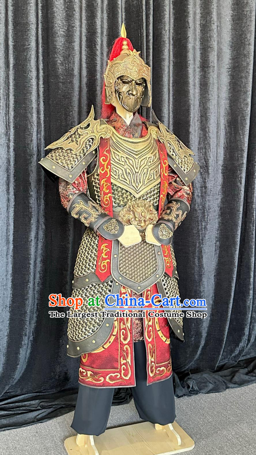 Ancient General Armor War Robe Song Dynasty Armor Traditional Chinese Soldier Performance Costume