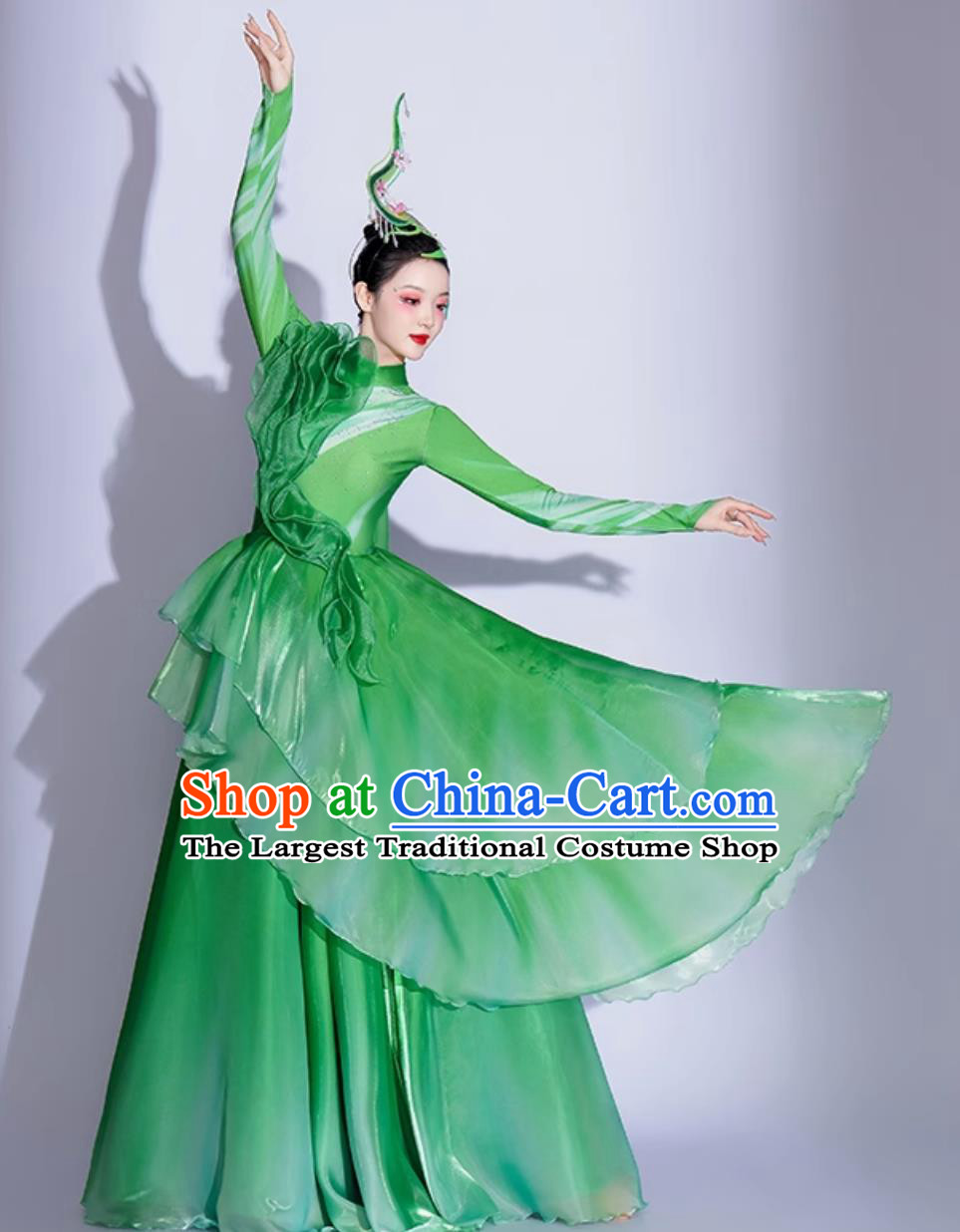 Grand Opening Dance Flared Clothing Performance Costume Women Flowing Modern Dance Dress