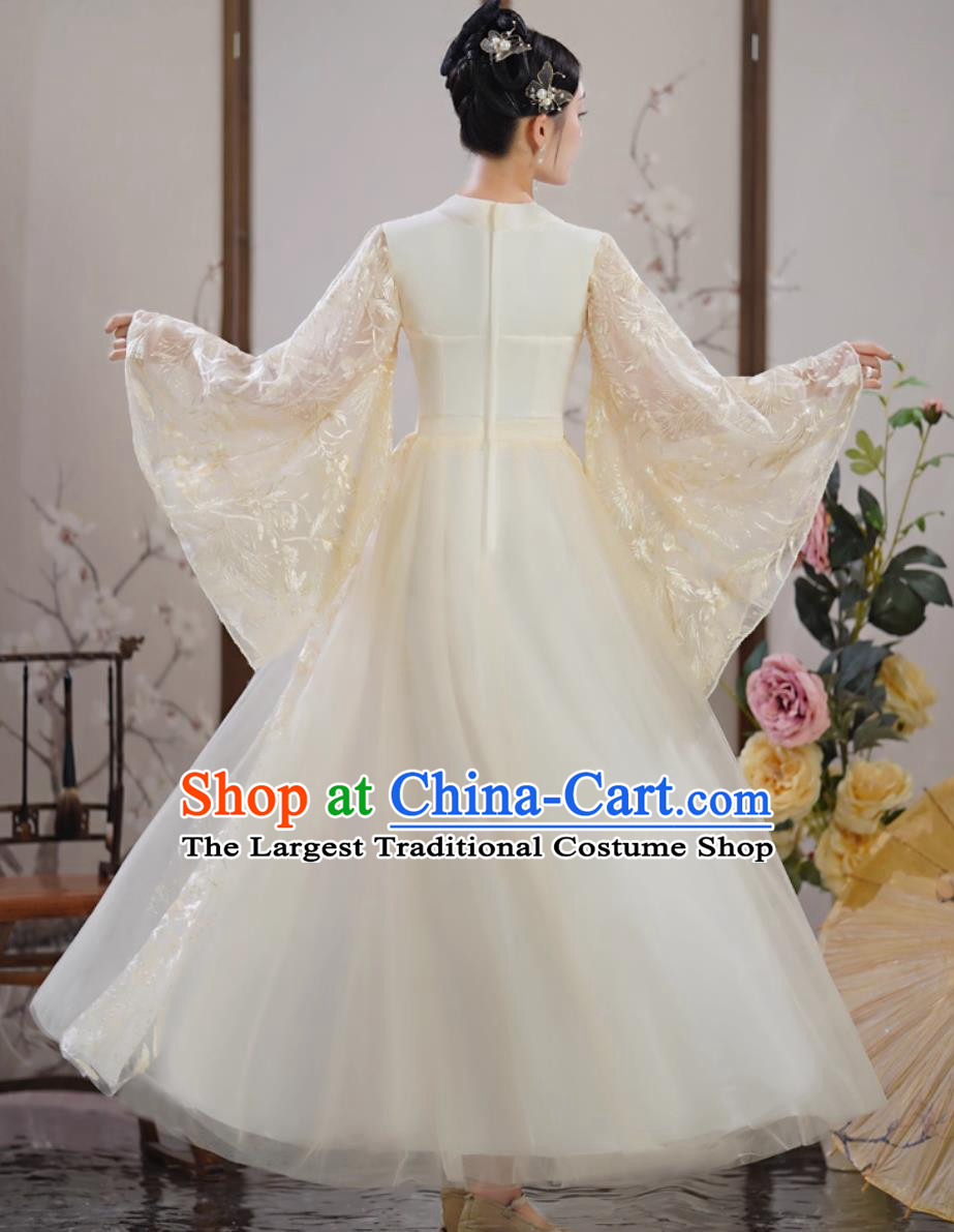 Modified Hanfu Women Wide Sleeve Fairy Dress Ancient Chinese Dance Performance Costume