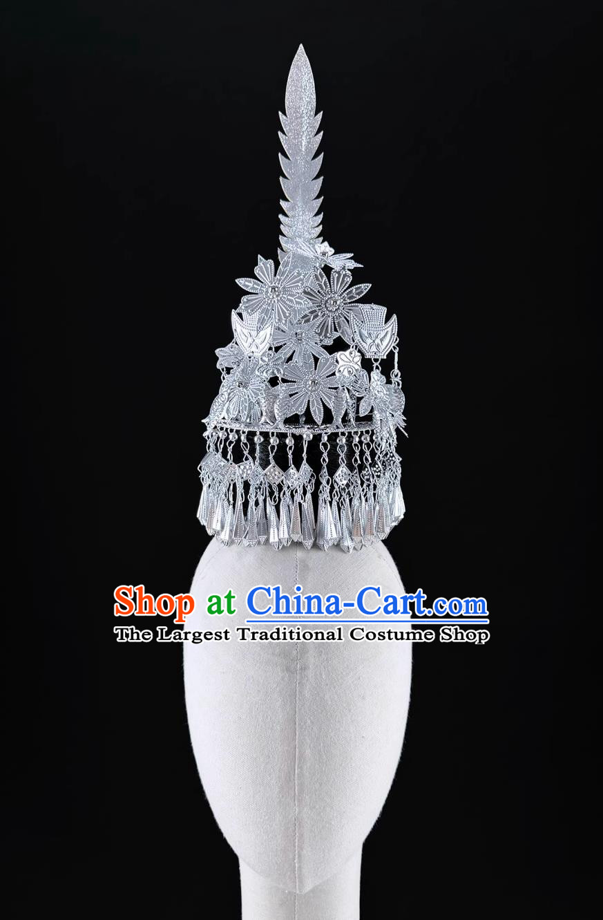 Ethnic Minority Miao Headdress Xiang Jin Lin Jin Se Dance Headpiece Miao Combination Performance Hair Jewelries