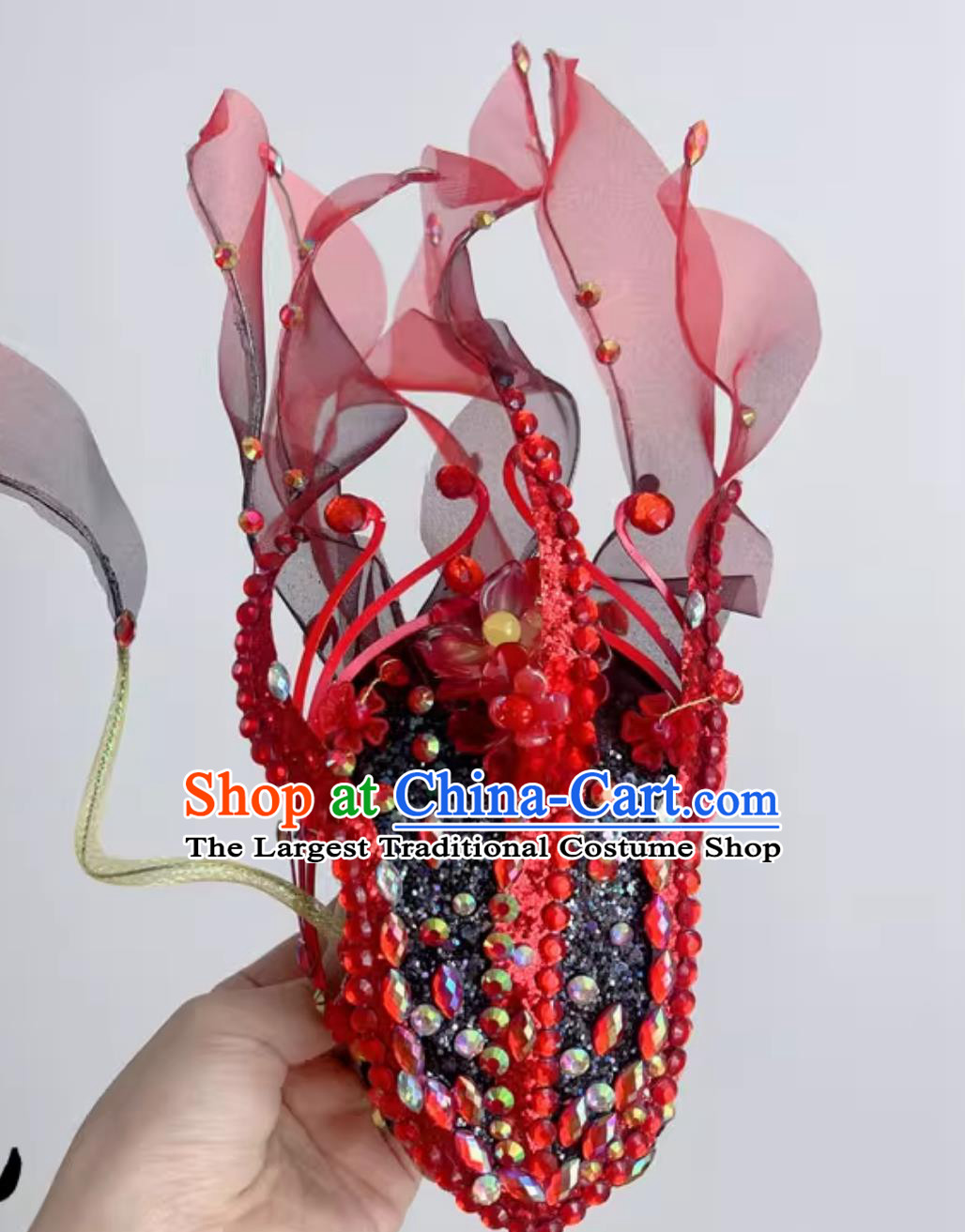 Xinjiang Uyghur Dance Headdress Western Regions Fire Headpiece Chinese Ethnic Dance Headwear