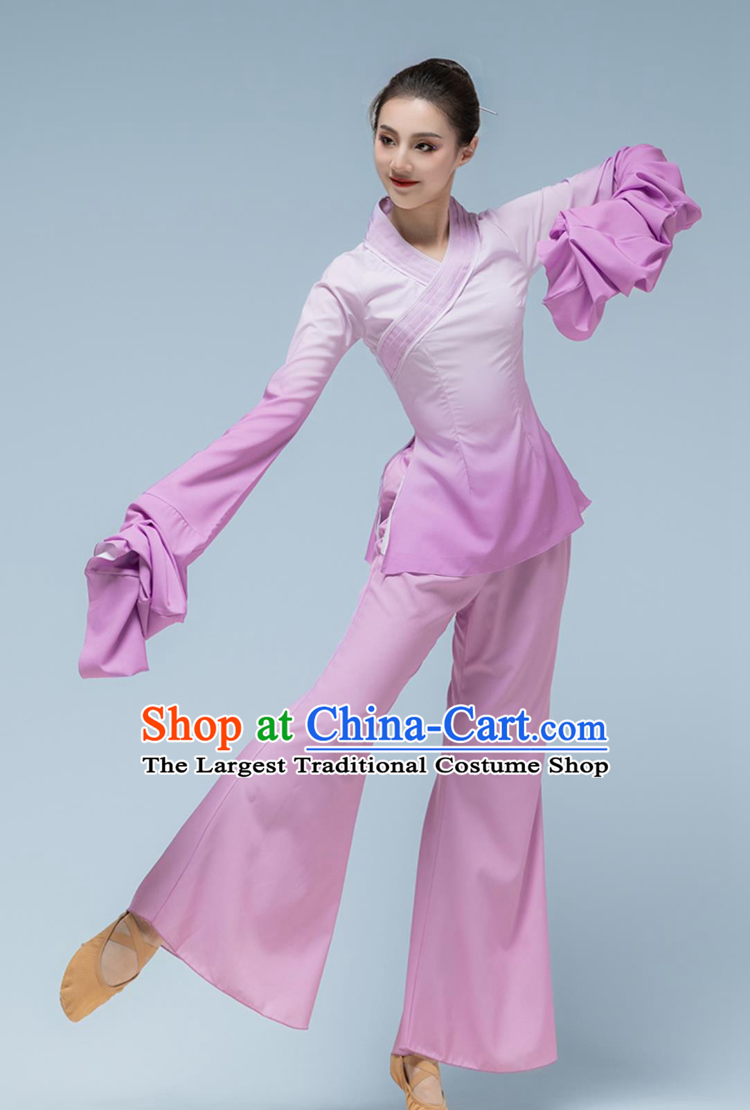 Classical Dance Practice Wear Women Han Tang Water Sleeves Performance Costume