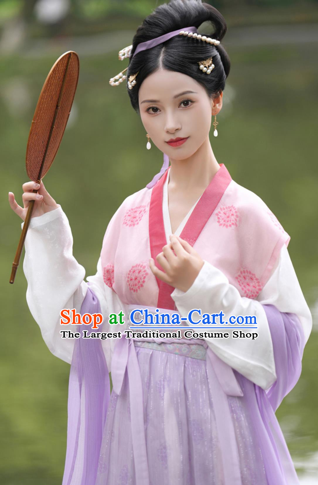 Traditional Chinese Hanfu Ancient Noble Woman Clothing Song Dynasty Silk Jiaoling Waistcoat Blouse Ruqun Set